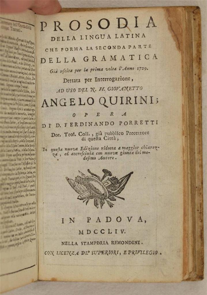 GRAMMATICA DELLA LINGUA LATINA | Immagine principale