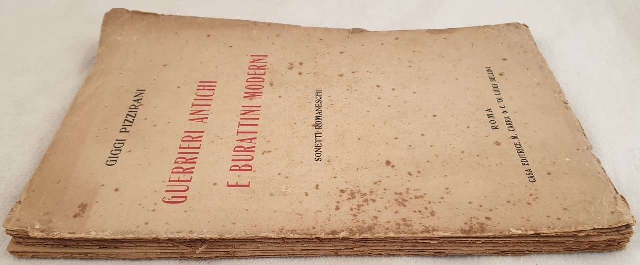 GUERRIERI ANTICHI E BURATTINI MODERNI SONETTI ROMANESCHI