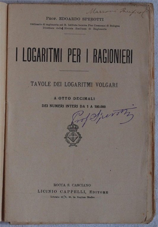 I LOGARITMI PER I RAGIONIERI