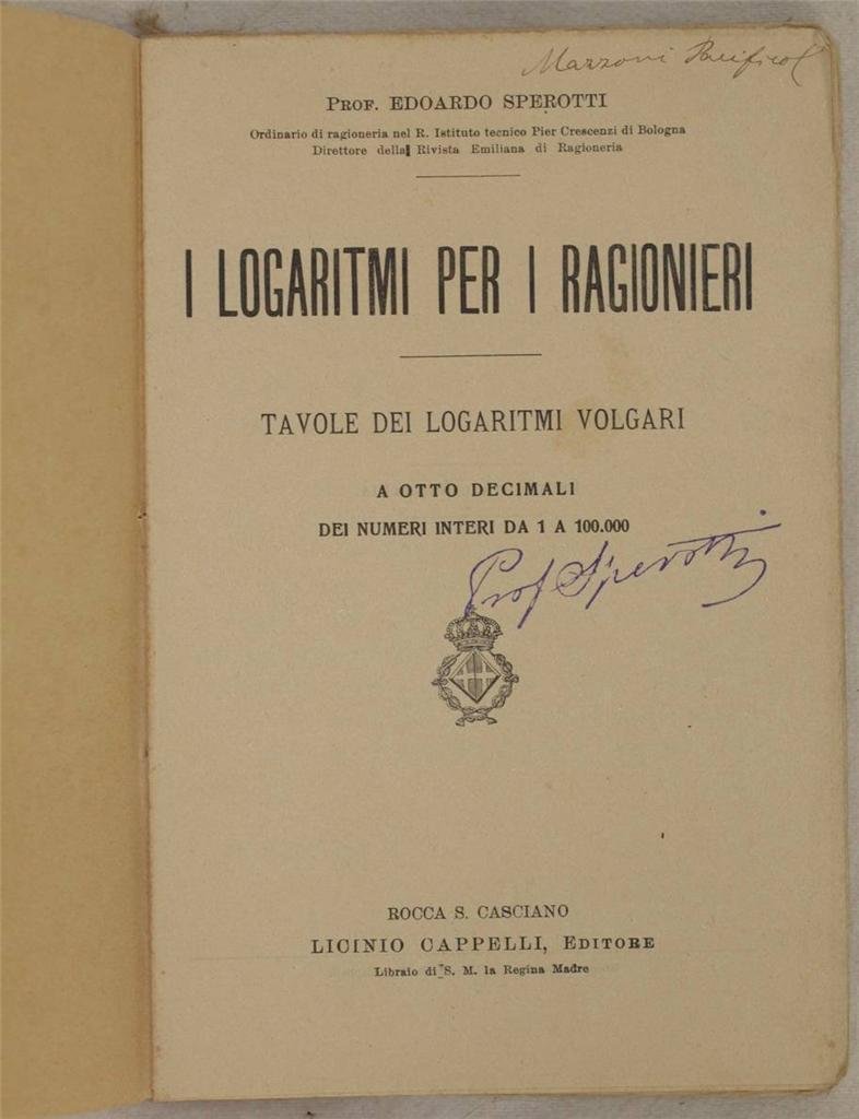 I LOGARITMI PER I RAGIONIERI | Immagine principale