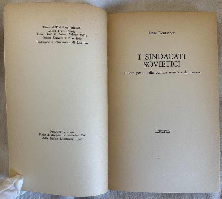 I SINDACATI SOVIETICI IL LORO POSTO NELLA POLITICA SOVIETICA DEL …