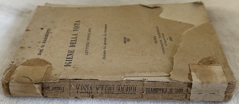 IGIENE DELLA VISTA LETTURE POPOLARI (ESTRATTO DAL GIORNALE LA RASSEGNA)