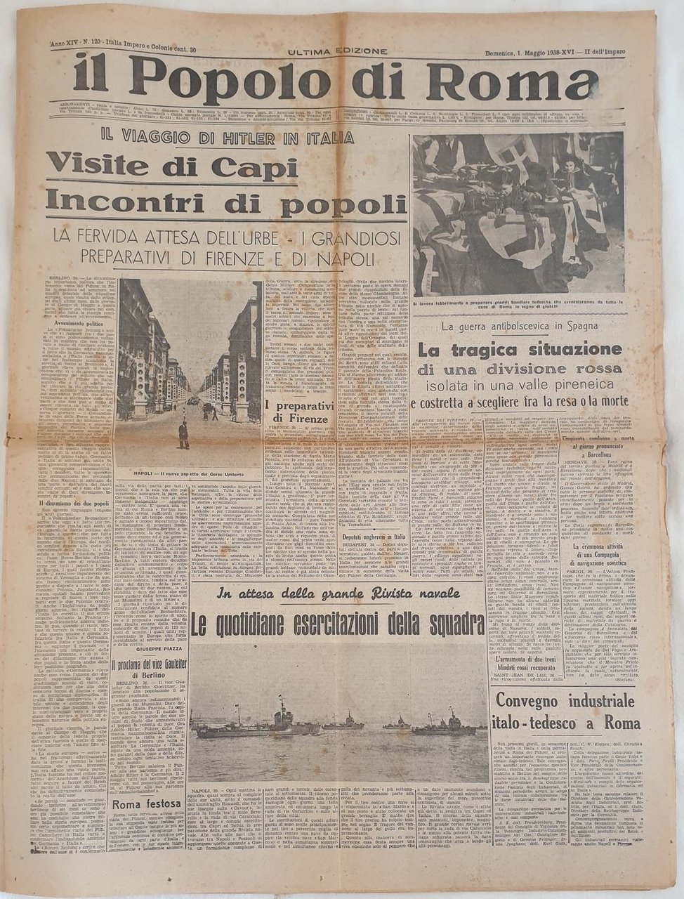 IL POPOLO DI ROMA ANNO XIV - N. 120 ROMA, …
