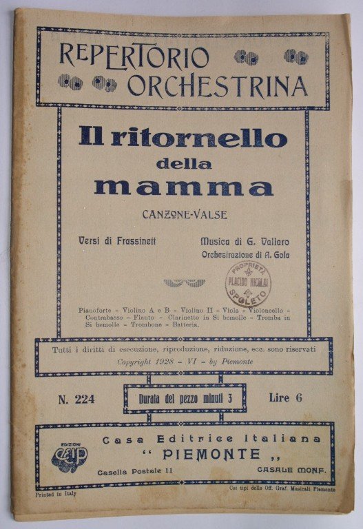 IL RITORNELLO DELLA MAMMA