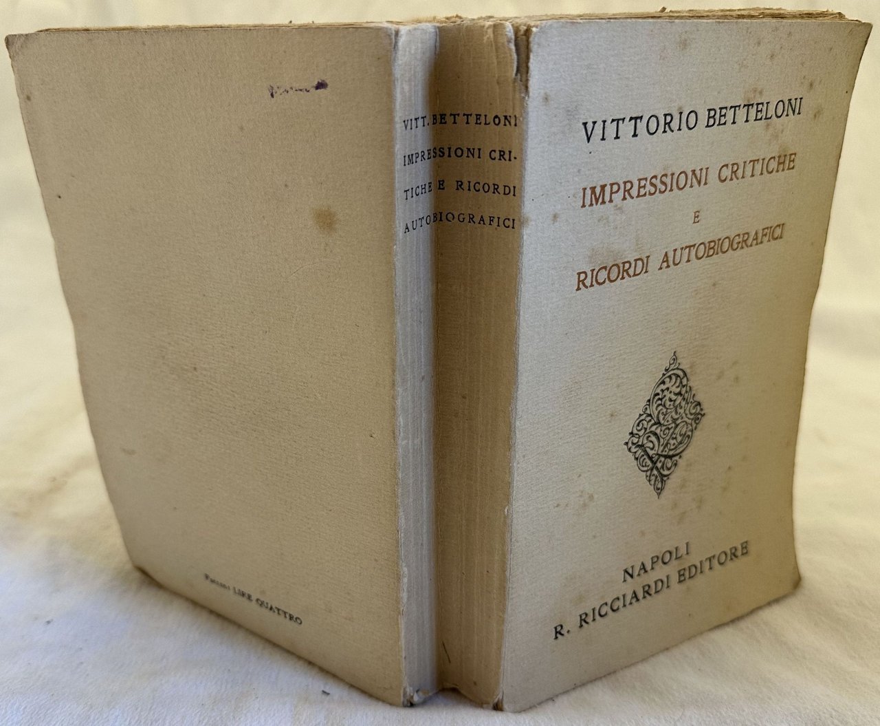 IMPRESSIONI CRITICHE E RICORDI AUTOBIOGRAFICI | Immagine principale