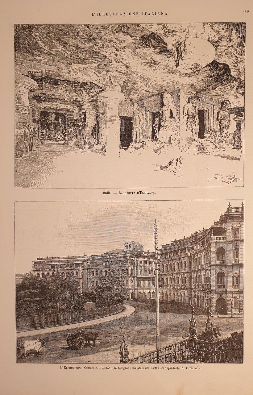 INDIA LA GROTTA D’ELEFANTA – L’ELPHINSTONE CIRCLE A BOMBAY