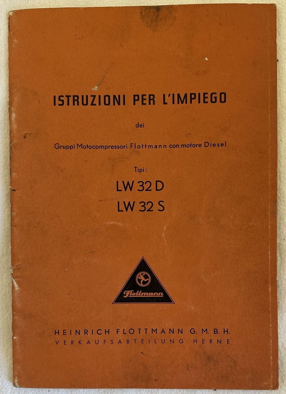 ISTRUZIONI PER L'IMPIEGO DEI GRUPPI MOTOCOMPRESSORI FLOTTMANN CON MOTORE DIESEL … | Immagine principale