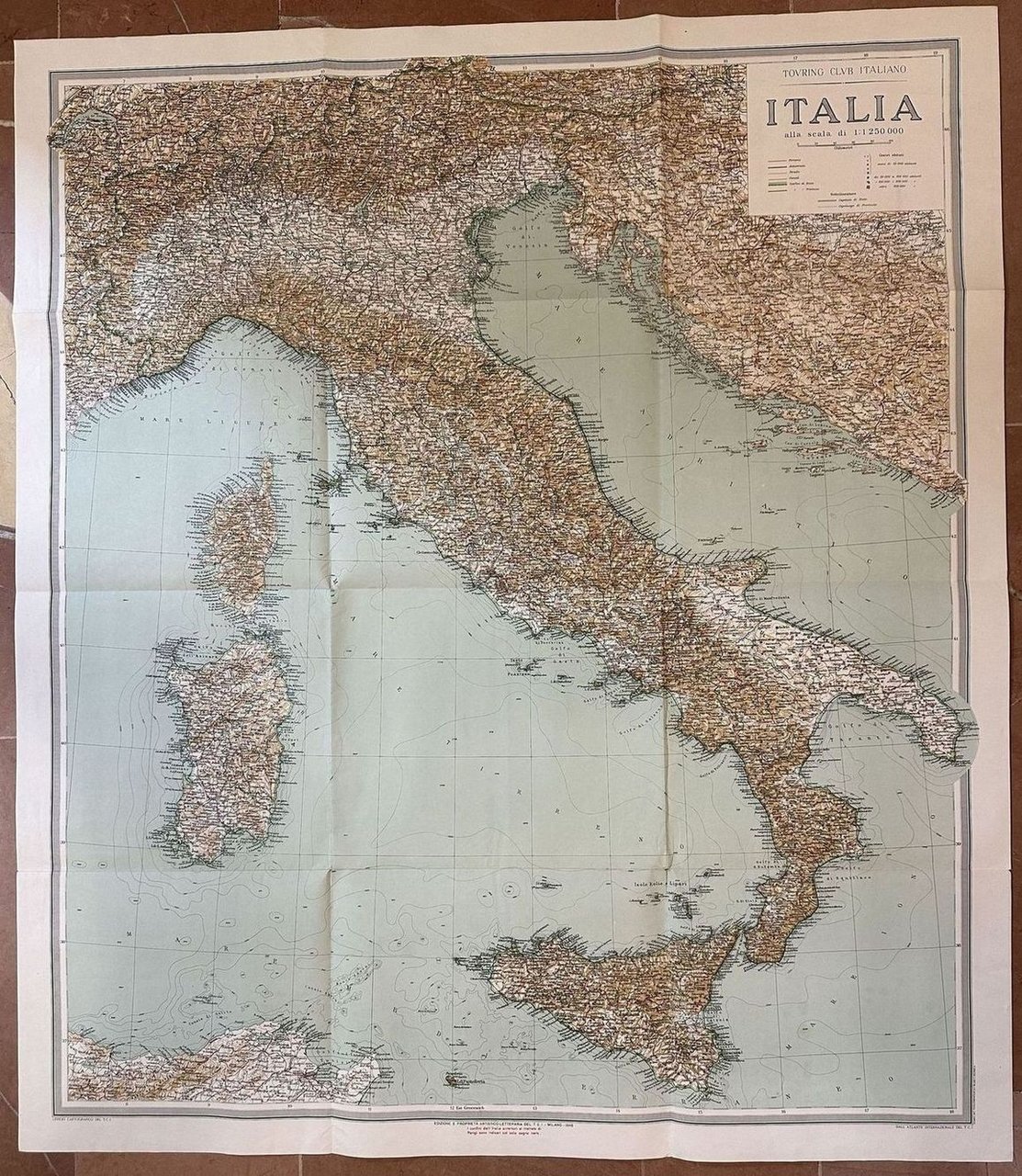 ITALIA ALLA SCALA DI 1:1250.000 | Immagine principale