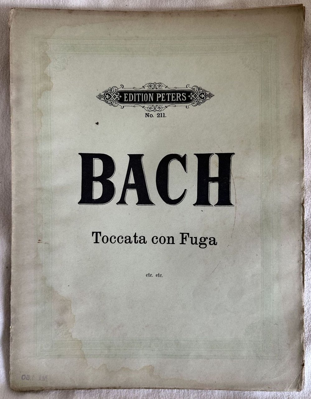 KLAVIERWERKE VON JOH. SEB. BACH TOCCATA CON FUGA HERAUSGEGEBEN VON …