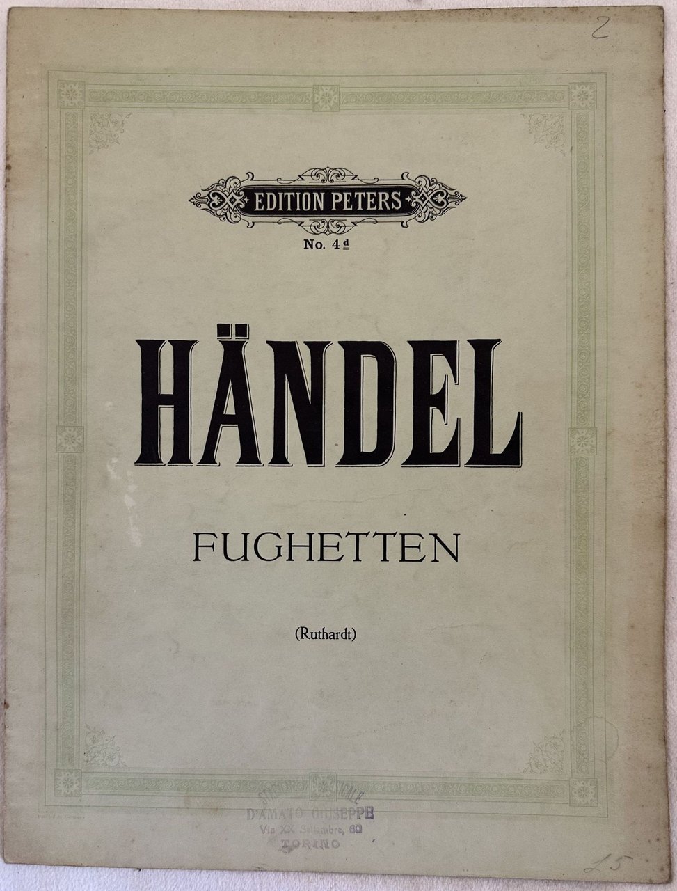 KOMPOSITIONEN FUR KLAVIER FUGHETTEN