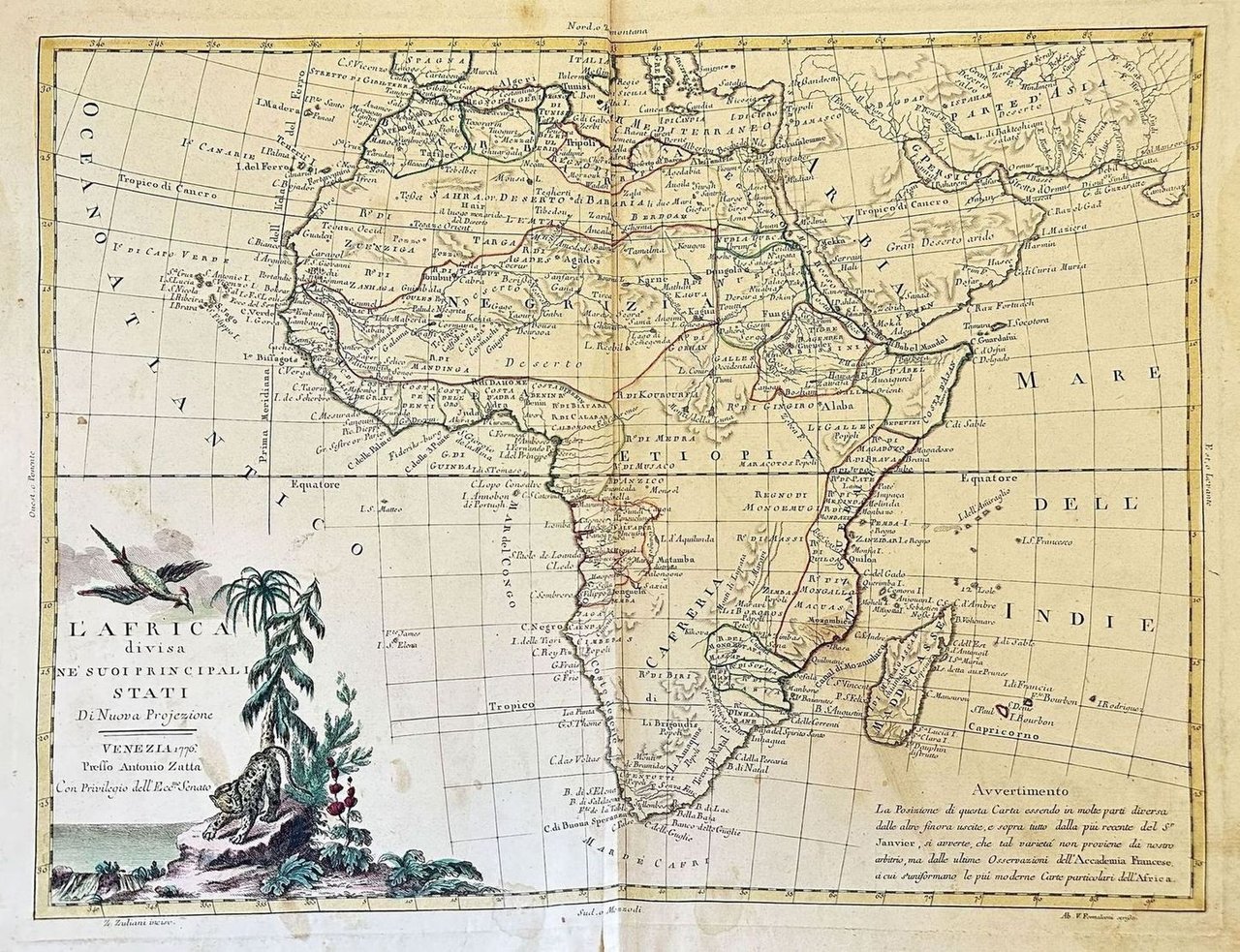 L'Africa divisa ne' suoi principali stati di Nuova Projezione | Immagine principale