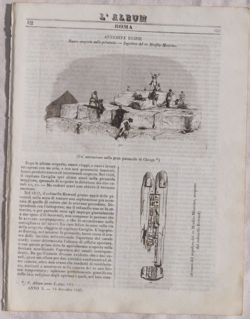 L'ALBUM DI ROMA 16 DICEMBRE 1843