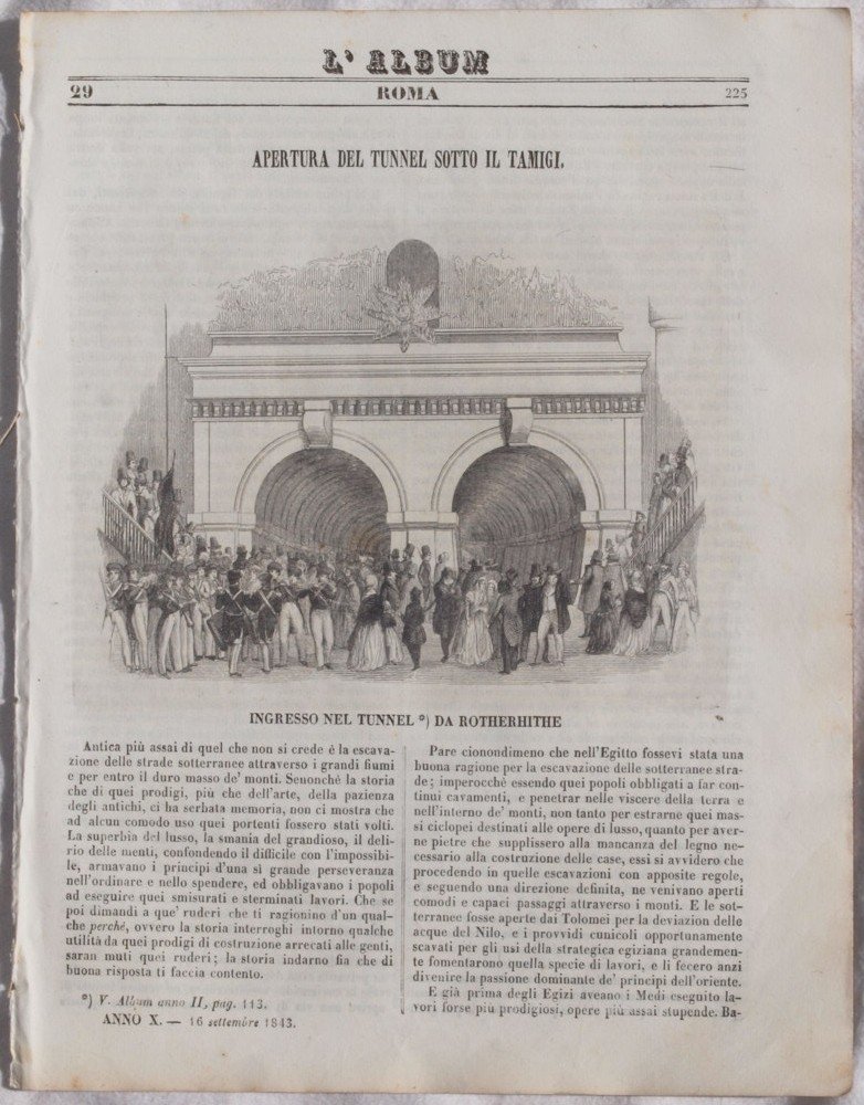 L'ALBUM DI ROMA 16 SETTEMBRE 1843