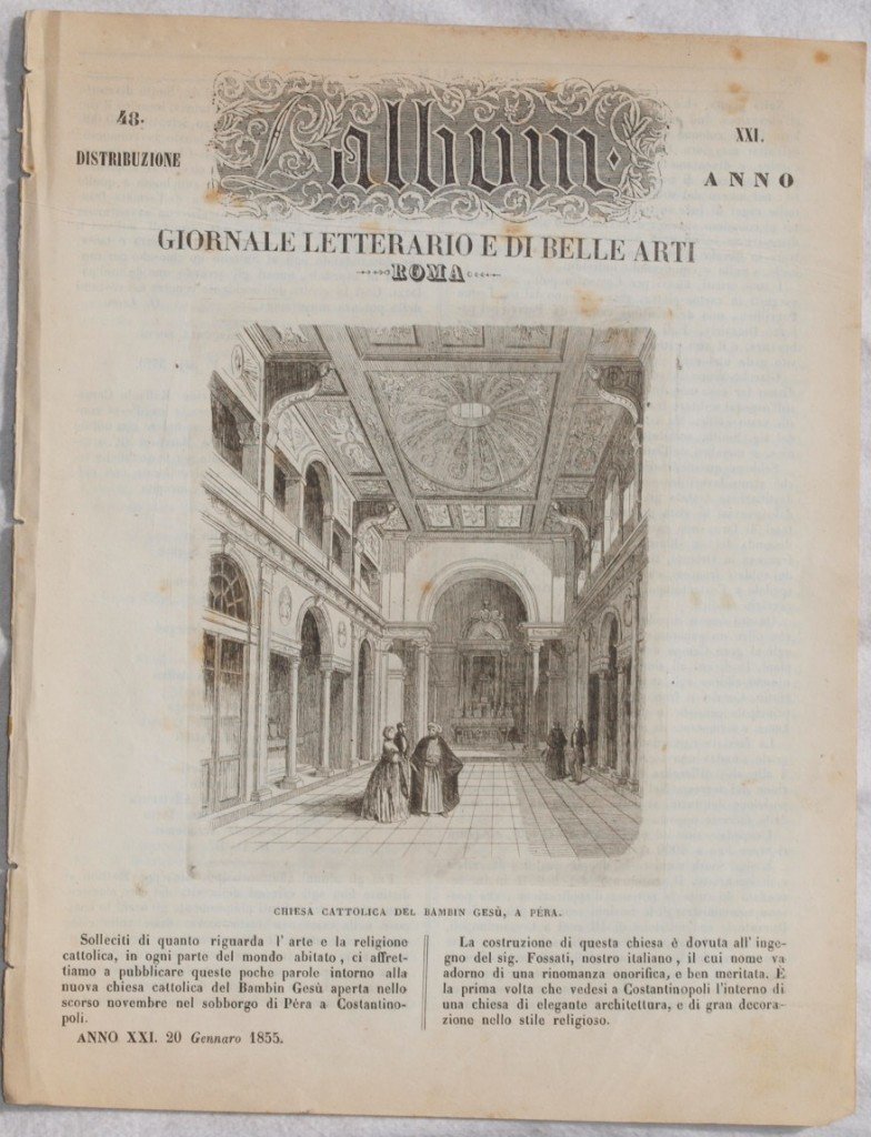L'ALBUM DI ROMA 20 GENNAIO 1855
