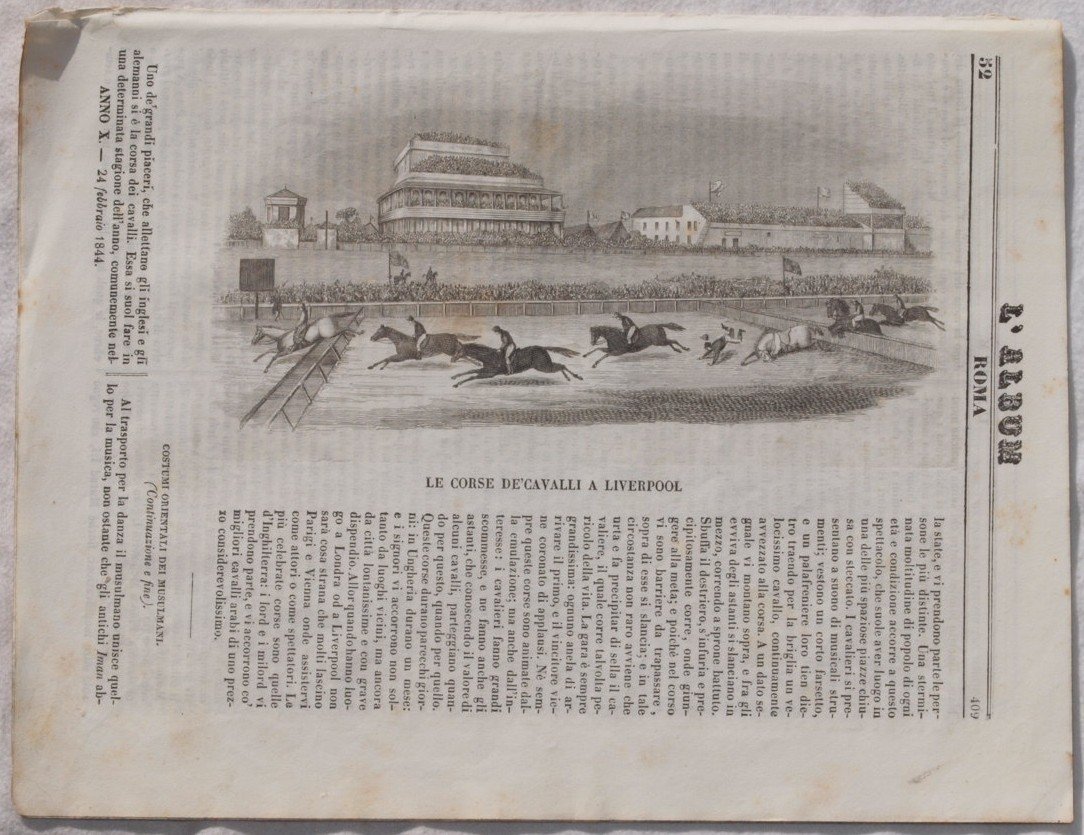 L'ALBUM DI ROMA 24 FEBBRAIO 1844