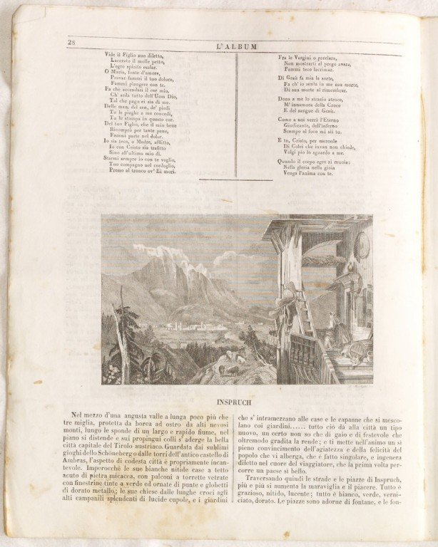 L'ALBUM DI ROMA 26 MARZO 1842 ANNO IX