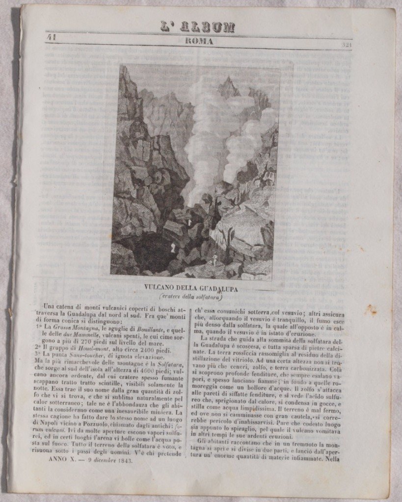 L'ALBUM DI ROMA 9 DICEMBRE 1843