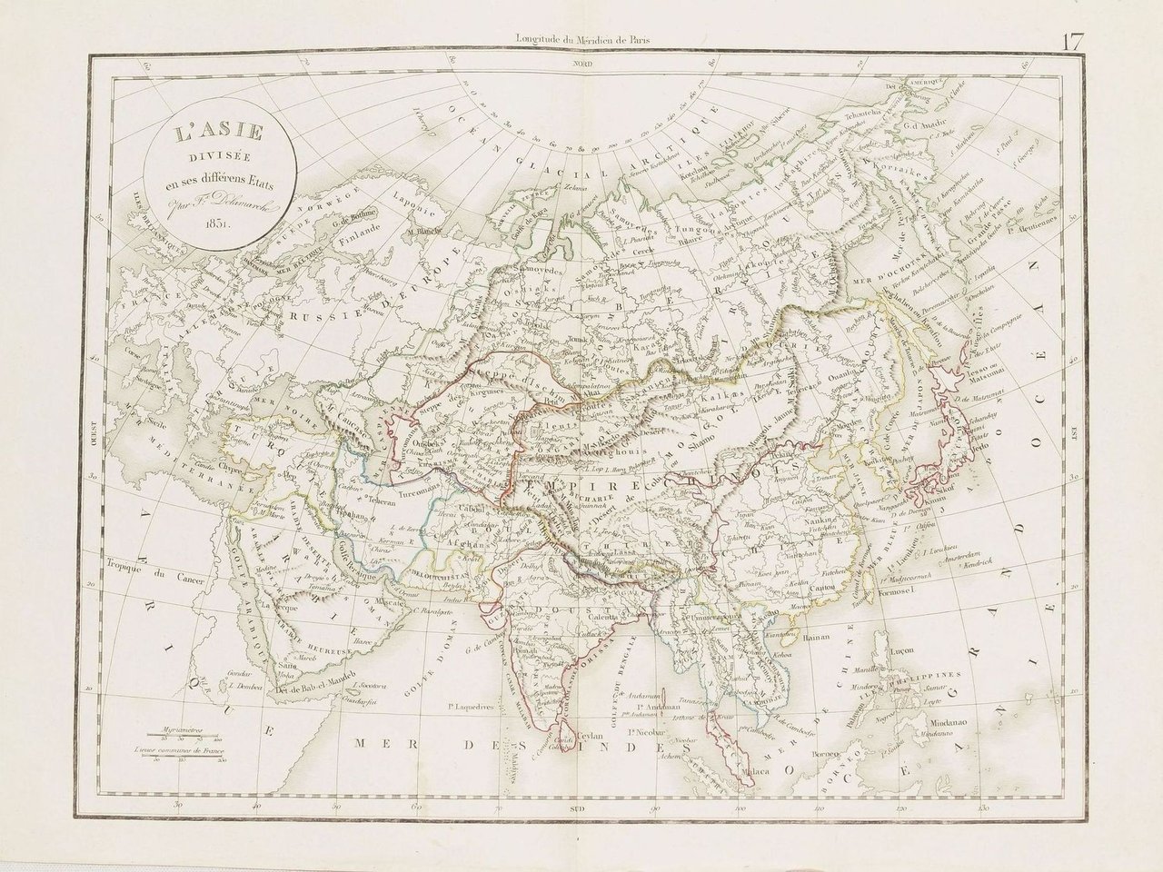 L'ASIE DIVISEE EN SES DIFFERENS ETATS PAR F. DELAMARCHE 1831 | Immagine principale