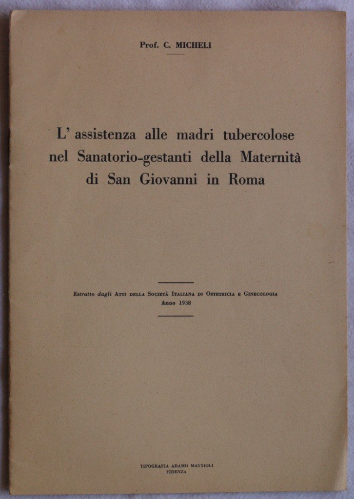 L'ASSISTENZA ALLE MADRI TUBERCOLOSE NEL SANATORIO-GESTANTI DELLA MATERNITA DI SAN …