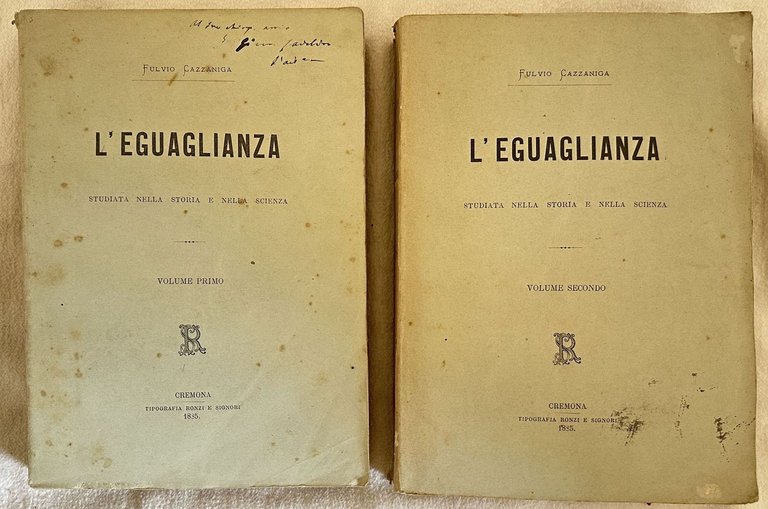 L'EGUAGLIANZA STUDIATA NELLA STORIA E NELLA SCIENZA