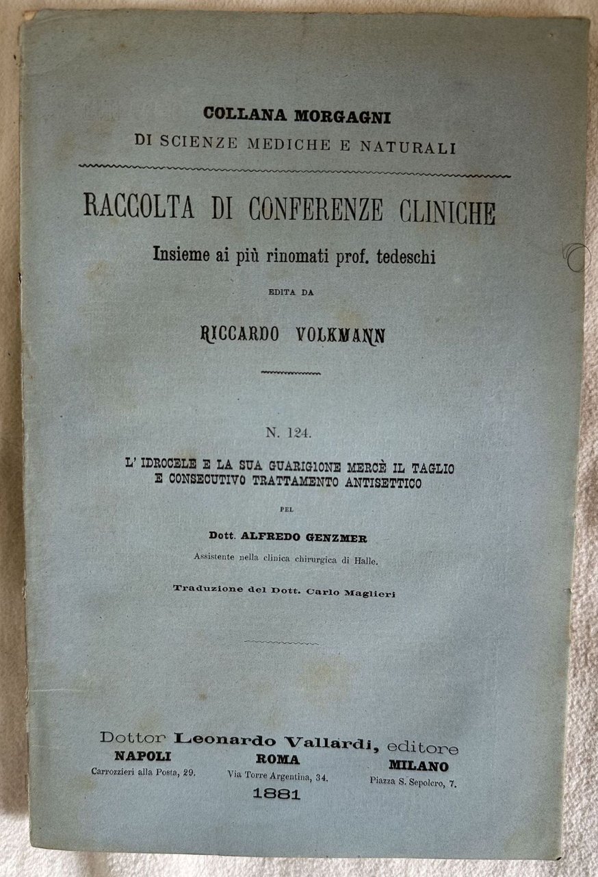 L'IDROCELE E LA SUA GUARIGIONE MERCE IL TAGLIO E CONSECUTIVO …