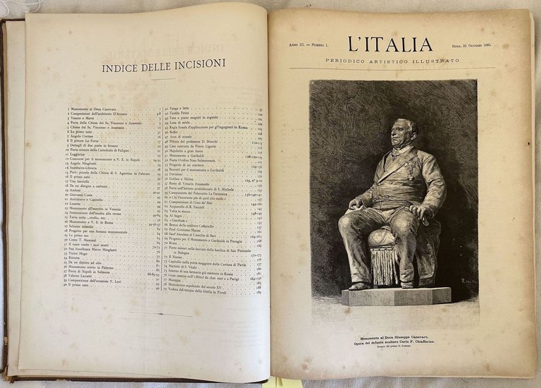 L'ITALIA PERIODICO ARTISTICO ILLUSTRATO DIRETTO DA ARTISTI