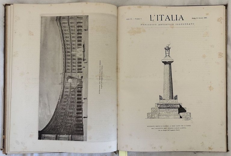L'ITALIA PERIODICO ARTISTICO ILLUSTRATO DIRETTO DA ARTISTI