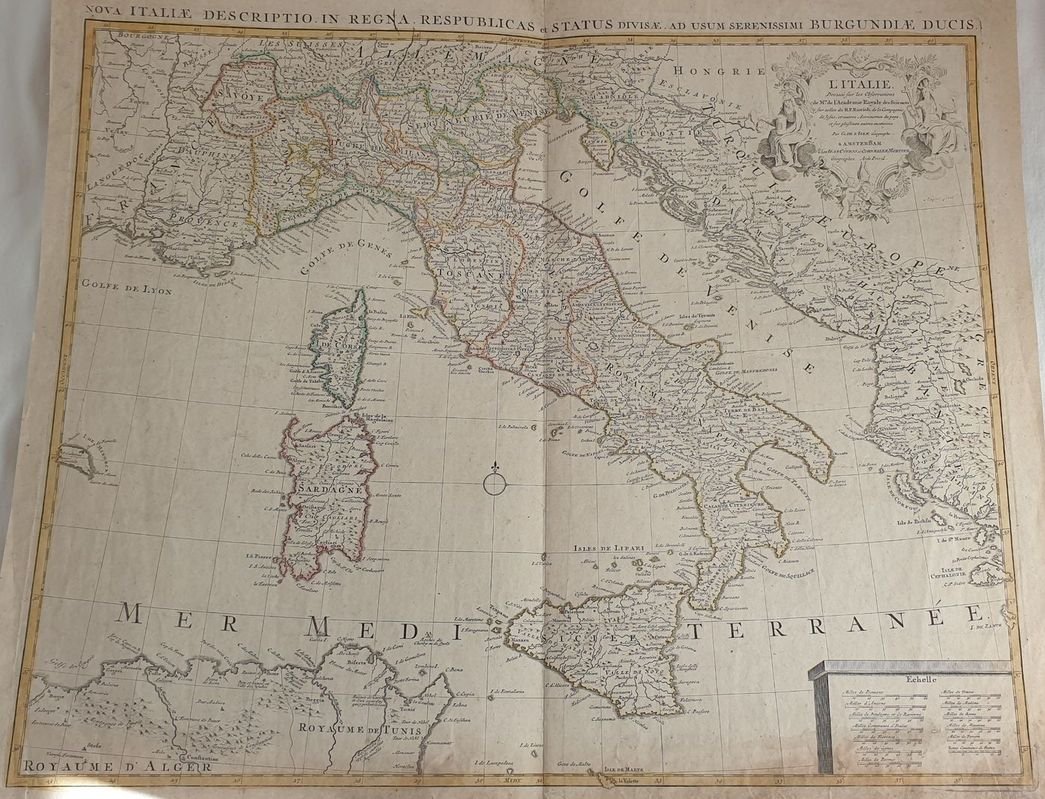L'ITALIE DRESSEE SUR LES OBSERVATIONS DE M. DE L'ACADEMIE ROYALE …