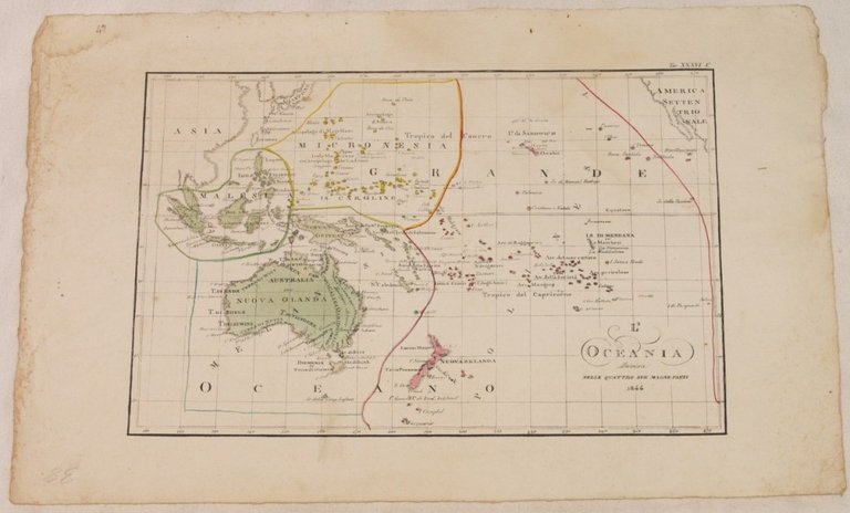 L'OCEANIA DIVISA NELLE QUATTRO SUE MAGNE PARTI