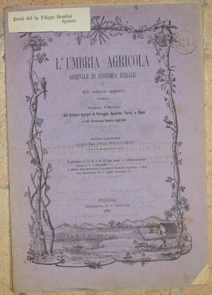 L'UMBRIA AGRICOLA GIORNALE DI ECONOMIA RURALE E DELLE INDUSTRIE CAMPESTRI …