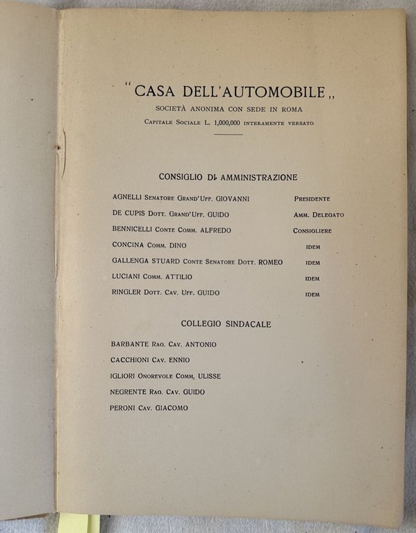 LA "CASA DELL'AUTOMOBILE"