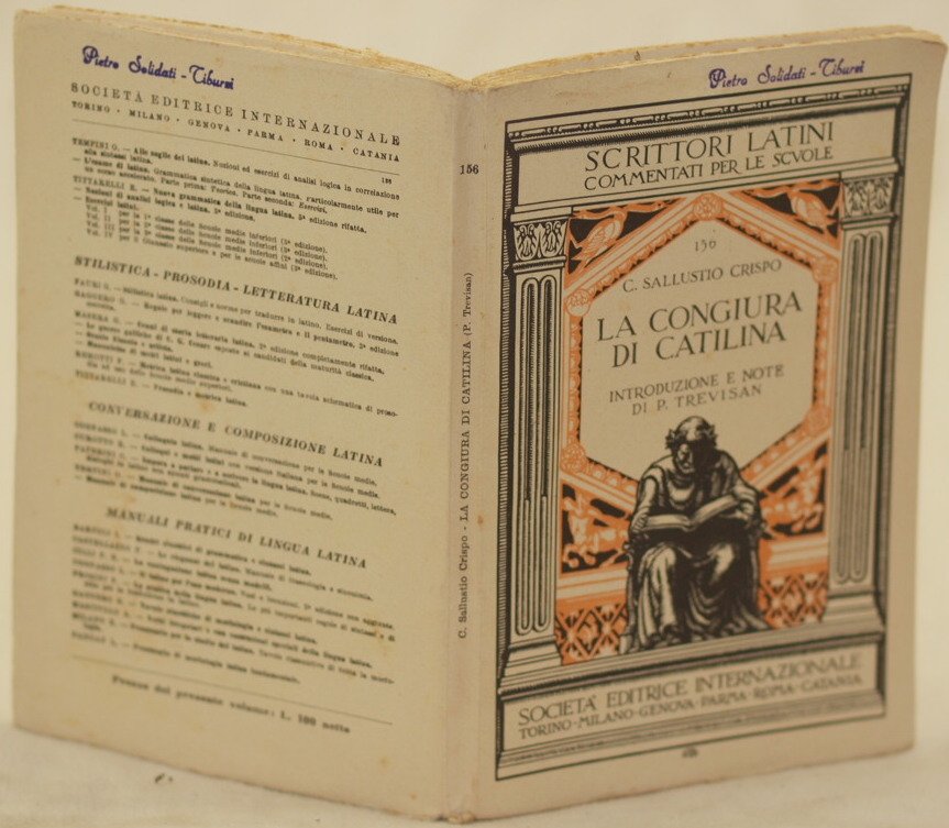 LA CONGIURA DI CATILINA CON INTRODUZIONE ENOTE DI PIETRO TREVISAN