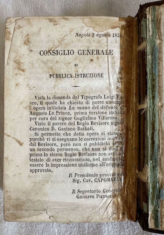 LA MANO DEL DEFUNTO CHE FA SEGUITO AL CONTE DI …