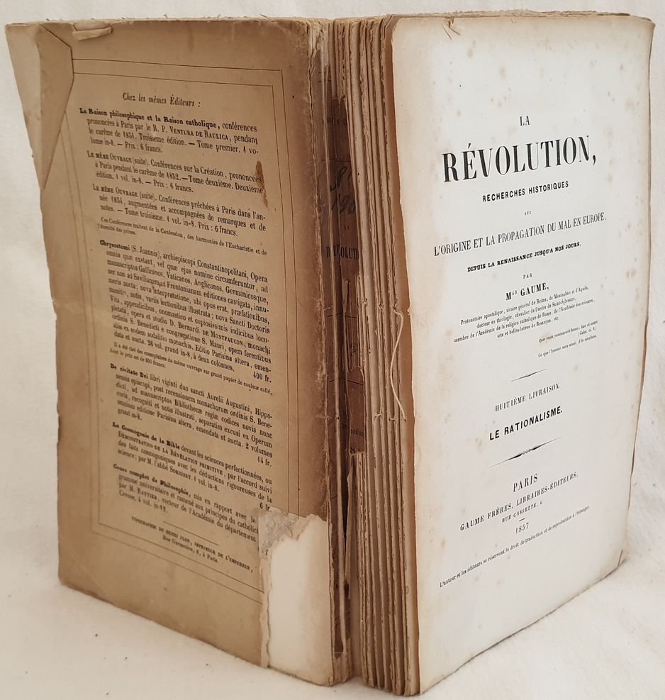 LA REVOLUTION RECHERCHES HISTORIQUES SUR L'ORIGINE ET LA PROPAGATION DU …