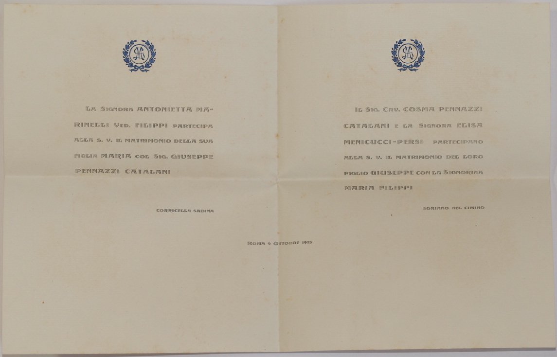 LA SIGNORA ANTONIETTA MARINELLI VED. FILIPPI IL SIG. CAV. COSMA …