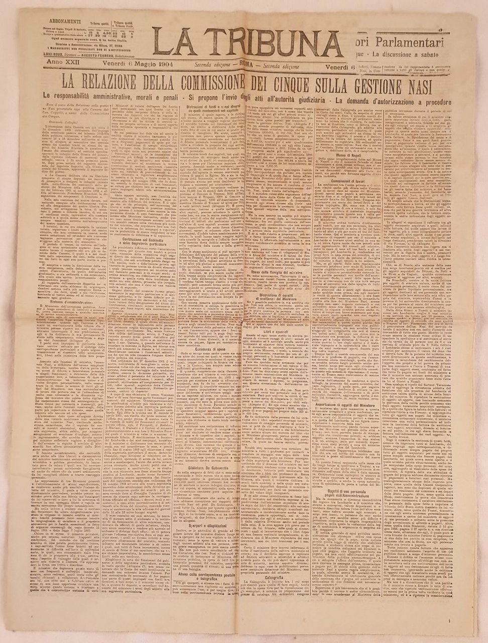 LA TRIBUNA DOMENICA 6 MAGGIO 1904