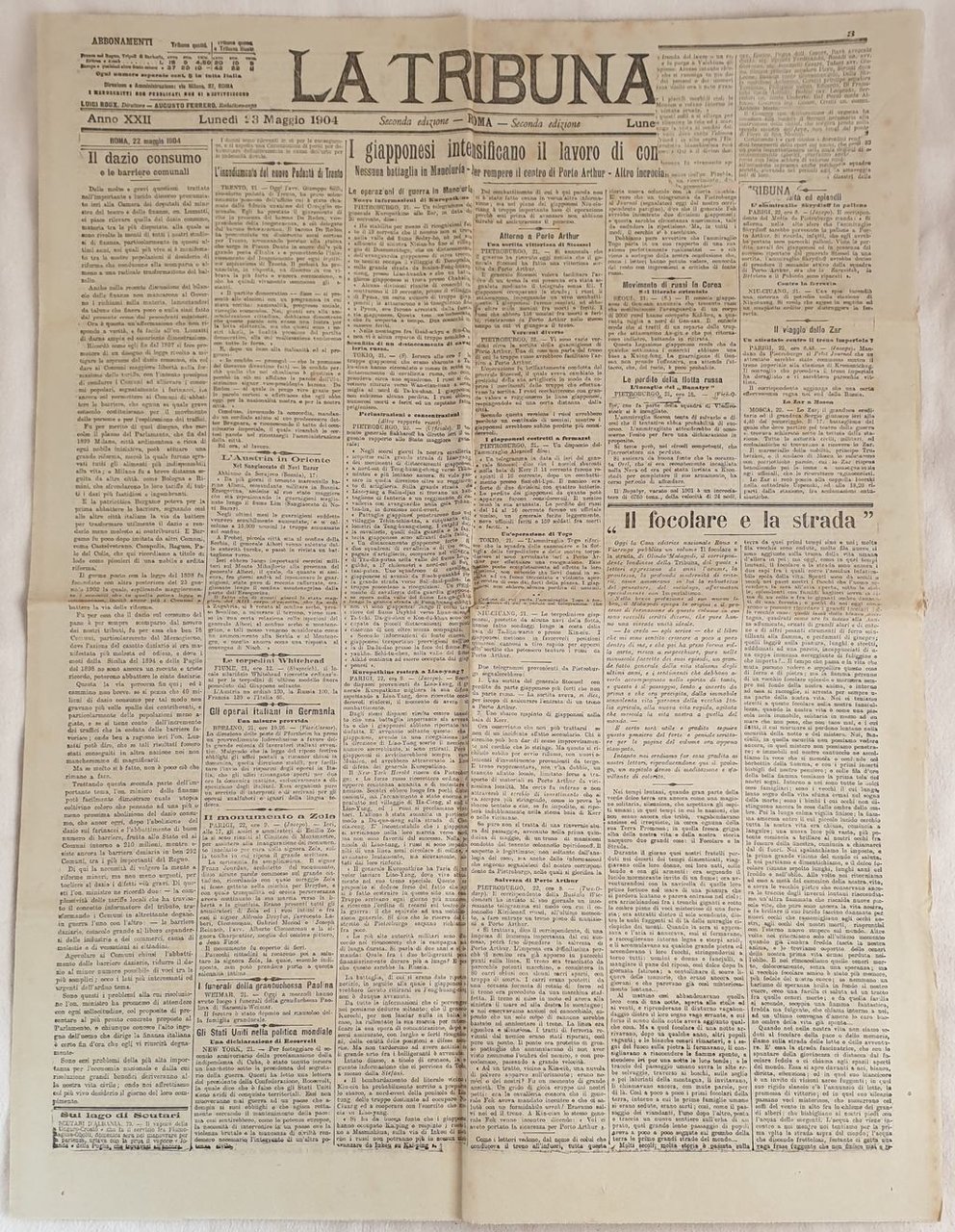 LA TRIBUNA LUNEDI 23 MAGGIO 1904