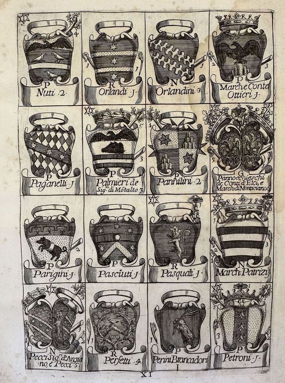 LE ARME DELLE FAMIGLIE NOBILI DI SIENA CHE AL PRESENTE …