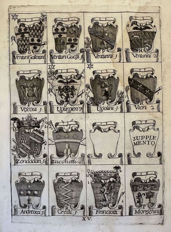 LE ARME DELLE FAMIGLIE NOBILI DI SIENA CHE AL PRESENTE …