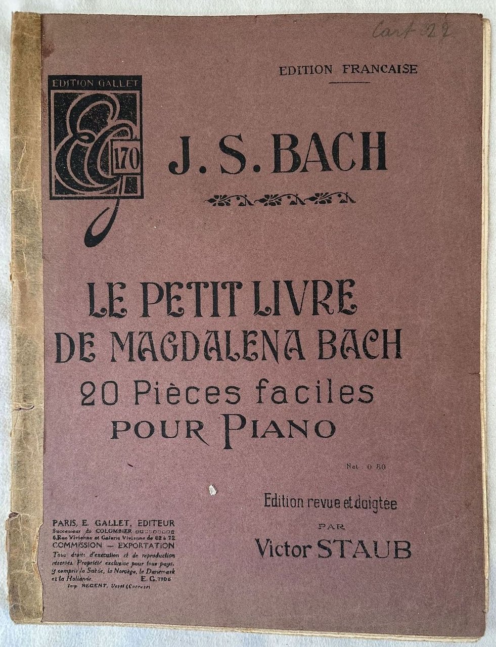 LE PETIT LIVRE DE MAGDALENA BACH 20 PIECES FACILES POUR …