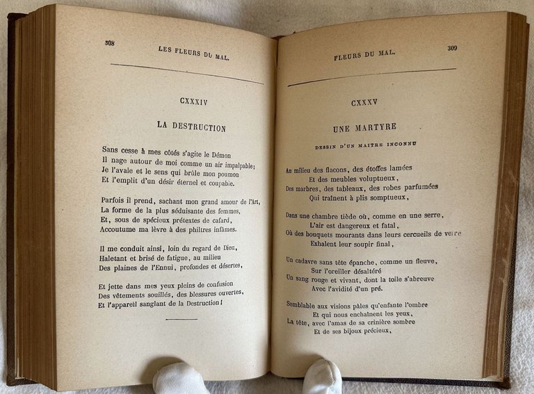 LES FLEURS DU MAL PRECEDES D'UNE NOTICE PAR THEOPHILE GAUTIER