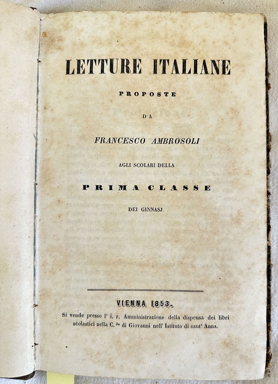 LETTURE ITALIANE PROPOSTE | Immagine principale