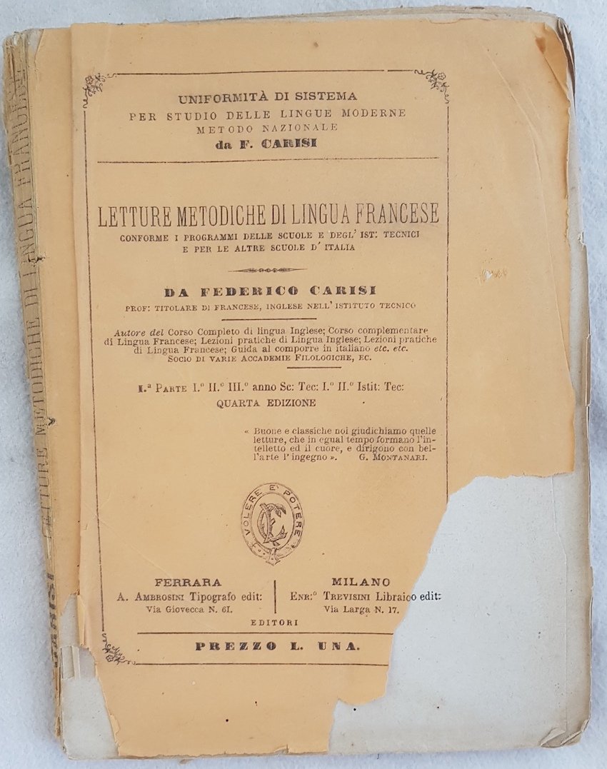 LETTURE METODICHE DI LINGUA FRANCESE | Immagine principale