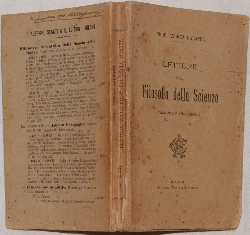 LETTURE SULLA FILOSOFIA DELLE SCIENZE