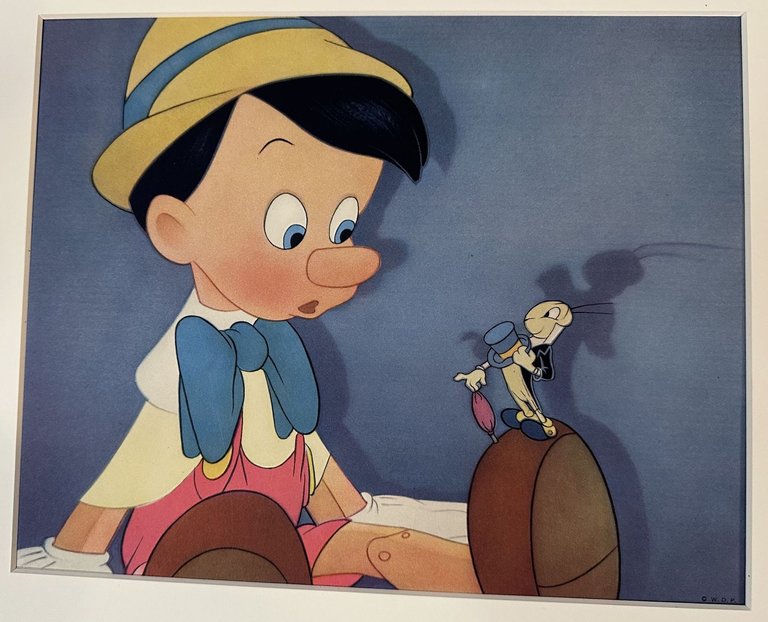 LITOGRAFIE FILM DISNEY PINOCCHIO PREMIERE CENTER THEATRE NEW YORK 1939