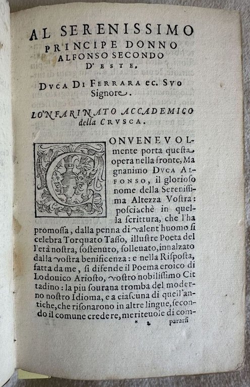 LO'NFARINATO SECONDOOVVERO DELLO NFARINATO ACCADEMICO DELLA CRUCARISPOSTA AL LIBRO INTITOLATO …