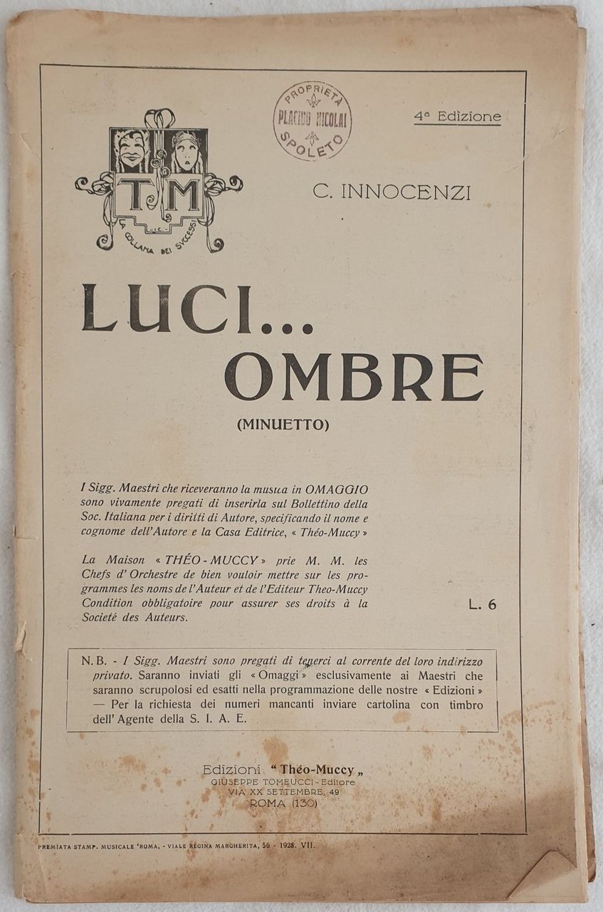 LUCI. OMBRE MINUETTO