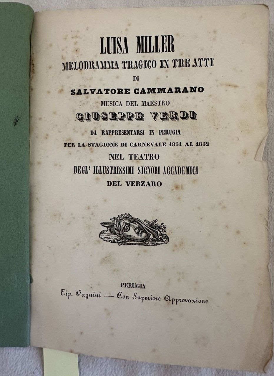 LUISA MILLER DI G. VERDI ARIA FINALE II QUANDO LE …