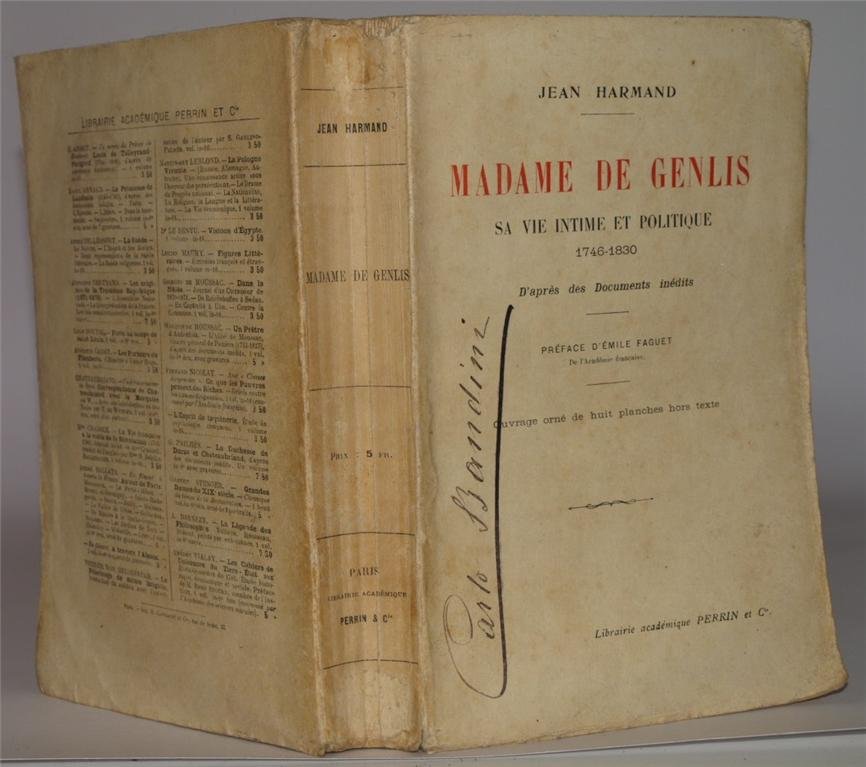 MADAME DE GENLIS SA VIE INTIME ET POLITIQUE 1746-1830