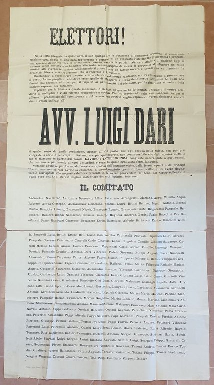 MANIFESTO ELETTORALE AVV. LUIGI DARI